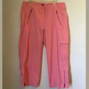 Tail Tech Coral Pink Womens Golf Capris Pants Moisture Wicking 8